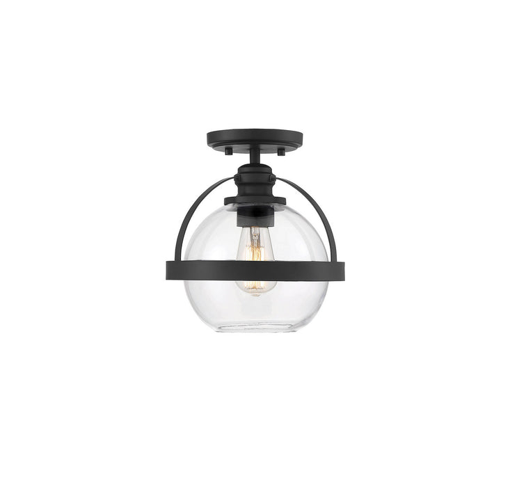 Savoy House - 6-7200-1-89 - One Light Semi-Flush Mount - Pendleton - Matte Black