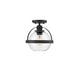 Savoy House - 6-7200-1-89 - One Light Semi-Flush Mount - Pendleton - Matte Black