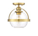 Savoy House - 6-7200-1-322 - One Light Semi-Flush Mount - Pendleton - Warm Brass