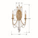 Crystorama - ARC-1902-GA-CL-MWP - Two Light Wall Sconce - Arcadia - Antique Gold