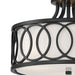 Crystorama - 285-MK - Three Light Semi Flush Mount - Graham - Matte Black