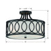 Crystorama - 285-MK - Three Light Semi Flush Mount - Graham - Matte Black