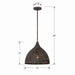 Crystorama - JAS-A5010-FB - One Light Pendant - Jasmine - Forged Bronze