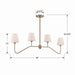 Crystorama - KEE-A3004-VG - Four Light Chandelier - Keenan - Vibrant Gold