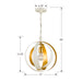 Crystorama - 580-MT-GA - One Light Mini Chandelier - Luna - Matte White / Antique Gold