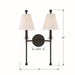 Crystorama - RIV-383-BF - Two Light Wall Sconce - Riverdale - Black Forged