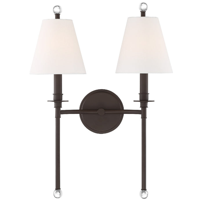 Crystorama - RIV-383-DB - Two Light Wall Sconce - Riverdale - Dark Bronze