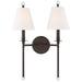 Crystorama - RIV-383-DB - Two Light Wall Sconce - Riverdale - Dark Bronze