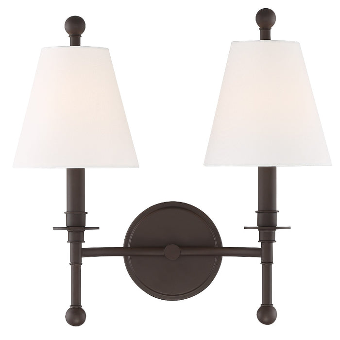 Crystorama - RIV-383-DB - Two Light Wall Sconce - Riverdale - Dark Bronze