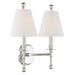 Crystorama - RIV-383-PN - Two Light Wall Sconce - Riverdale - Polished Nickel