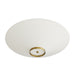 Arteriors - 49381 - Three Light Flush Mount - Decker - Antique Brass