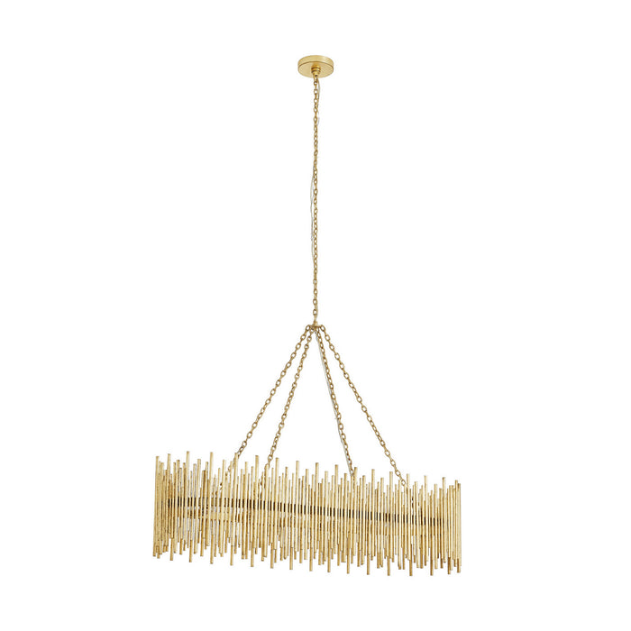 Arteriors - 84038 - Ten Light Chandelier - Prescott - Gold Leaf