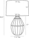 Arteriors - DW11004-578 - Two Light Table Lamp - Tangier - Egg Shell