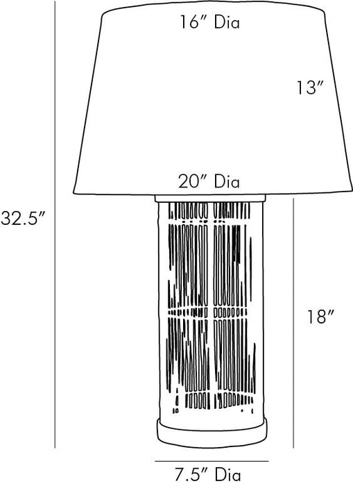 Arteriors - DW49008-122 - One Light Table Lamp - Panama - Natural