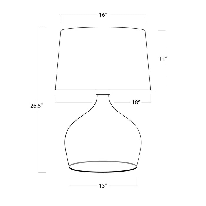 Regina Andrew - 13-1478 - One Light Table Lamp - Demi John - Clear