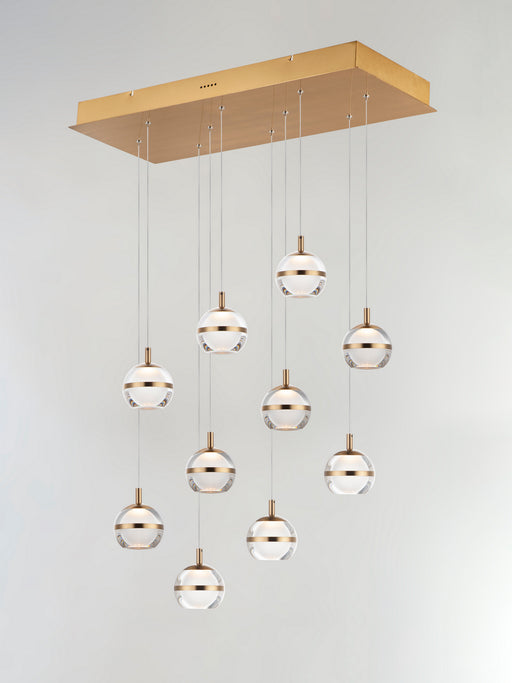 ET2 - E24599-93NAB - LED Pendant - Swank - Natural Aged Brass