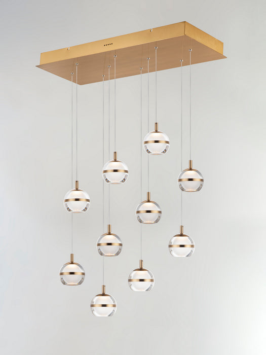 ET2 - E24599-93NAB - LED Pendant - Swank - Natural Aged Brass