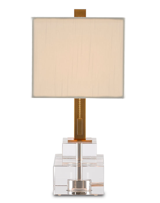 Currey and Company - 6000-0602 - Two Light Table Lamp - Chiara - Clear/Antique Brass