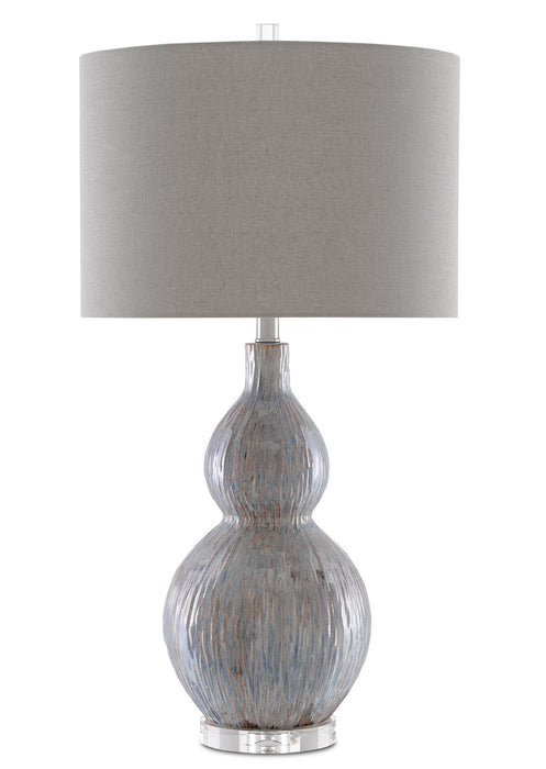 Currey and Company - 6000-0610 - One Light Table Lamp - Idyll - Gray/Blue/Taupe/Clear