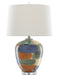 Currey and Company - 6000-0613 - One Light Table Lamp - Rainbow - Blue/Green/Sand/Rust/Clear