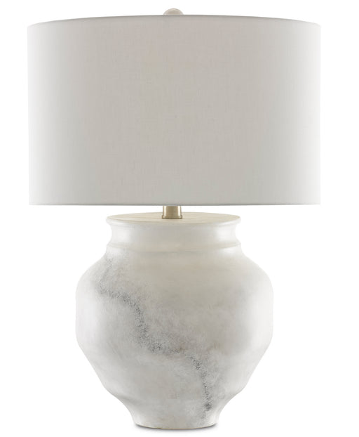 Currey and Company - 6000-0623 - One Light Table Lamp - Kalossi - White/Gray/Contemporary Silver Leaf