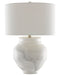 Currey and Company - 6000-0623 - One Light Table Lamp - Kalossi - White/Gray/Contemporary Silver Leaf