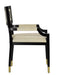 Currey and Company - 7000-0322 - Chair - Barry Goralnick - Caviar Black/Brushed Brass/Milk