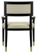 Currey and Company - 7000-0322 - Chair - Barry Goralnick - Caviar Black/Brushed Brass/Milk