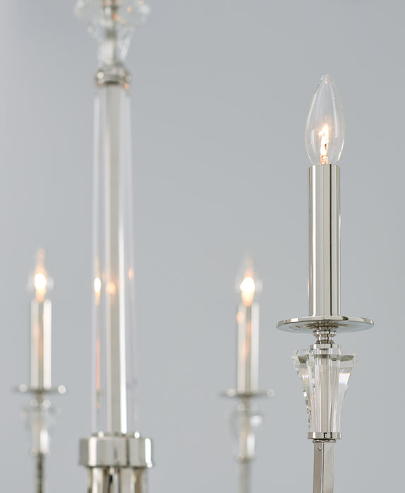 Capital Lighting - 441861PN - Six Light Chandelier - Laurent - Polished Nickel