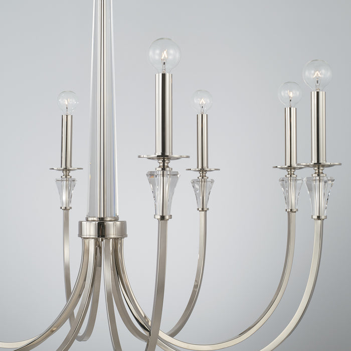 Capital Lighting - 441881PN - Eight Light Chandelier - Laurent - Polished Nickel