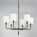 Capital Lighting - 441961YA-702 - Six Light Chandelier - Beckham - Glossy Black and Aged Brass