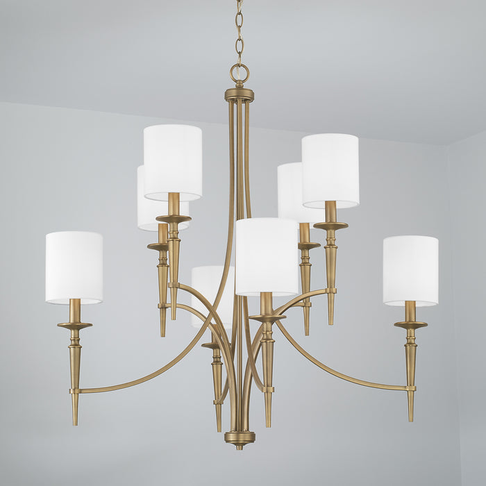 Capital Lighting - 442681AD-701 - Eight Light Chandelier - Abbie - Aged Brass