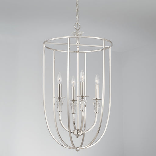 Capital Lighting - 541841PN - Four Light Foyer Pendant - Laurent - Polished Nickel