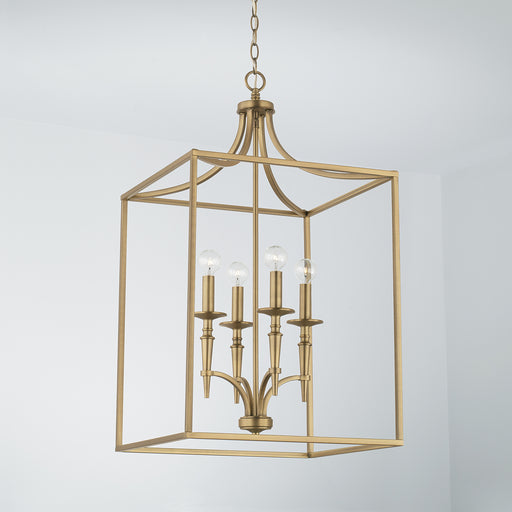 Capital Lighting - 542641AD - Four Light Foyer Pendant - Abbie - Aged Brass