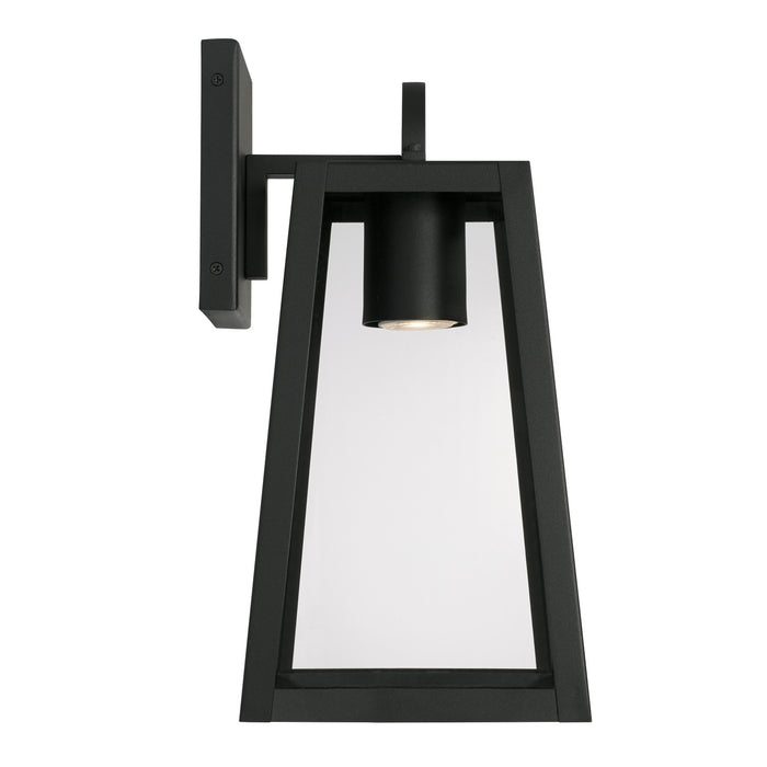 Capital Lighting - 943711BK-GL - One Light Outdoor Wall Lantern - Leighton - Black