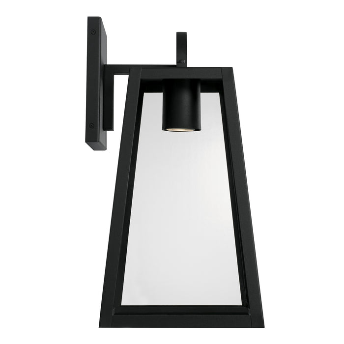 Capital Lighting - 943712BK-GL - One Light Outdoor Wall Lantern - Leighton - Black