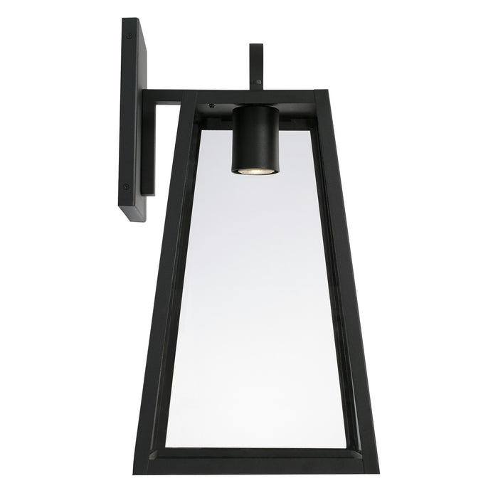 Capital Lighting - 943713BK-GL - One Light Outdoor Wall Lantern - Leighton - Black