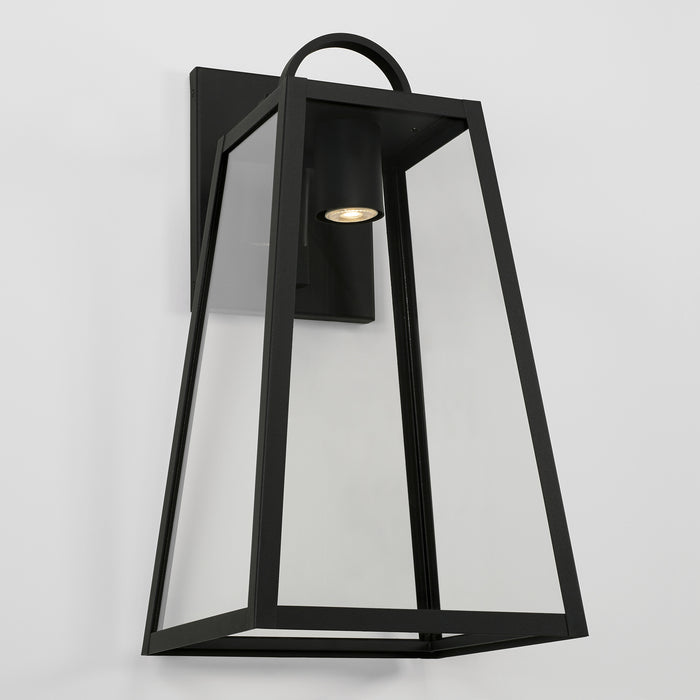 Capital Lighting - 943713BK-GL - One Light Outdoor Wall Lantern - Leighton - Black