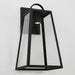 Capital Lighting - 943713BK-GL - One Light Outdoor Wall Lantern - Leighton - Black