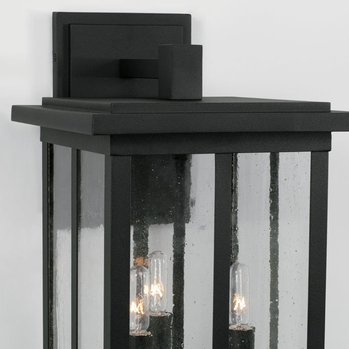 Capital Lighting - 943832BK - Three Light Outdoor Wall Lantern - Barrett - Black