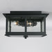 Capital Lighting - 943836BK - Three Light Outdoor Flush Mount - Barrett - Black