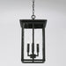 Capital Lighting - 943844BK - Four Light Outdoor Hanging Lantern - Barrett - Black