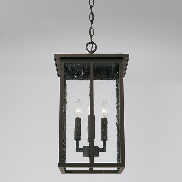 Capital Lighting - 943844OZ - Four Light Outdoor Hanging Lantern - Barrett - Oiled Bronze