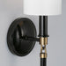 Capital Lighting - 641911YA-700 - One Light Wall Sconce - Beckham - Glossy Black and Aged Brass