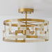 Capital Lighting - 241031NL - Three Light Semi-Flush Mount - Hala - Bleached Natural Jute and Patinaed Brass