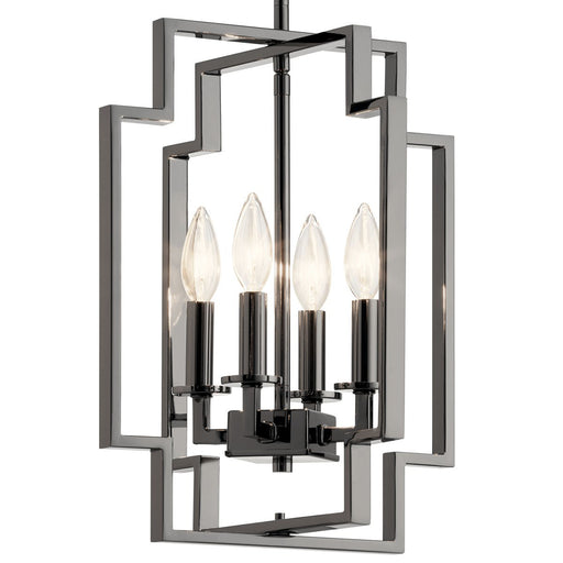 Kichler - 43964MCH - Four Light Pendant - Downtown Deco - Midnight Chrome