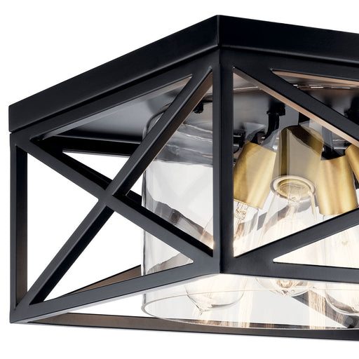 Kichler - 44084BK - Four Light Flush Mount - Moorgate - Black