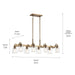 Kichler - 52400WBR - Eight Light Linear Chandelier - Aivian - Weathered Brass