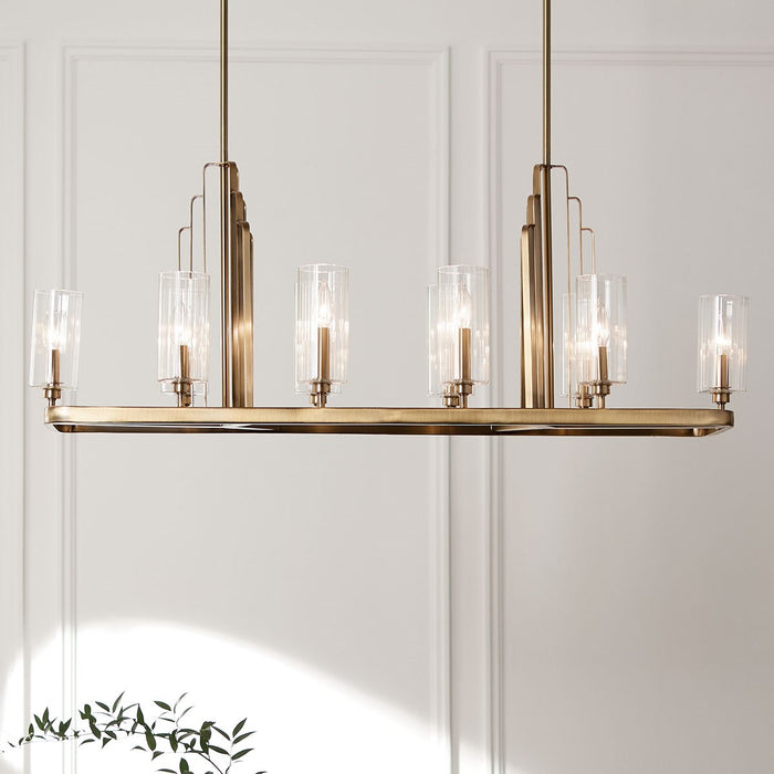 Kichler - 52413BNB - Ten Light Linear Chandelier - Kimrose - Brushed Natural Brass