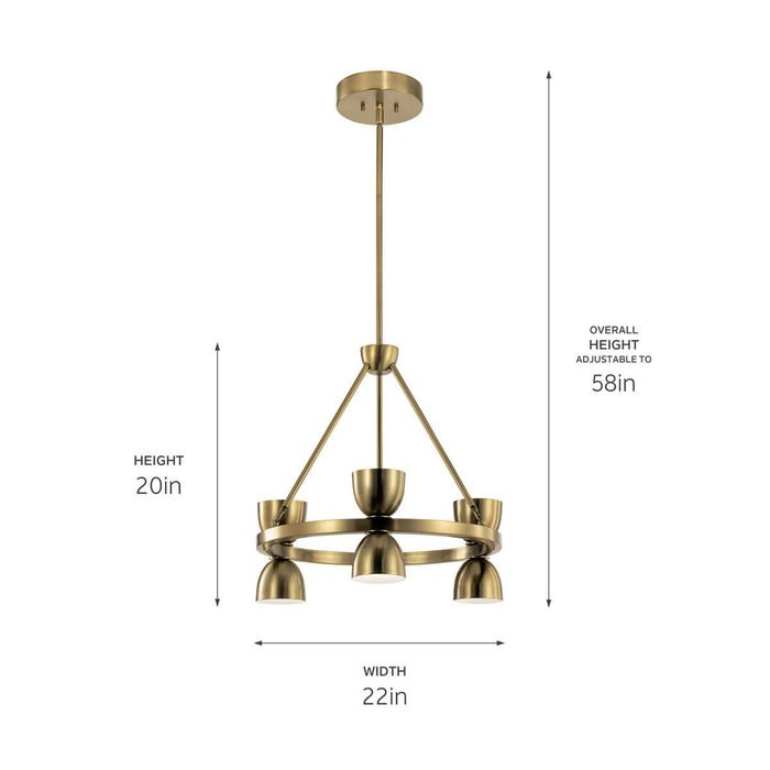 Kichler - 52417BNBLED - LED Chandelier - Baland - Brushed Natural Brass